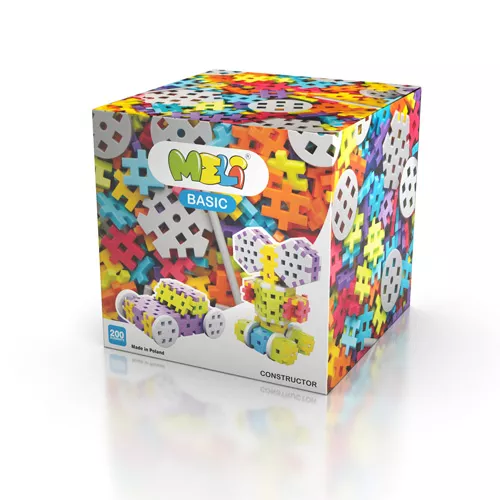 Bloques Meli Basic Constructor 200 – 200 piezas medianas con mecanismos