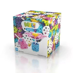Bloques Meli Basic Constructor Pink 200 – 200 piezas con mecanismos en rosa