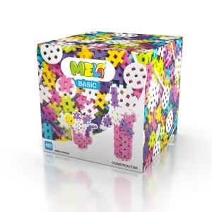 Bloques Meli Basic Constructor Pink 400 – 400 piezas con mecanismos en rosa