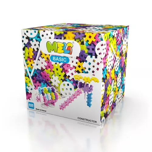 Bloques Meli Basic Constructor Pink 600 – 600 piezas con mecanismos en rosa