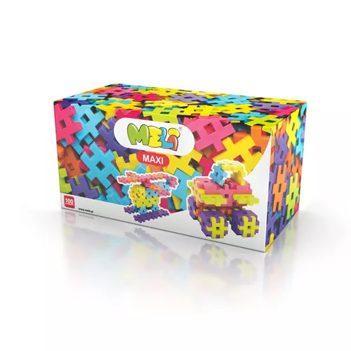 Bloques Meli Maxi 100 – set de construcción de 100 piezas grandes