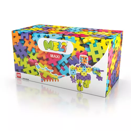 Bloques Meli Maxi 200 – set de construcción de 200 piezas grandes