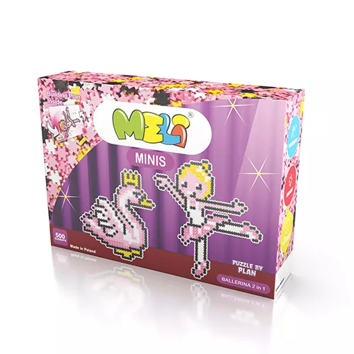 Bloques Meli Minis Ballerina 2in1 – set 2 modelos, piezas pequeñas (+3 años)