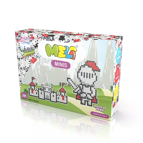 Bloques Meli Minis Castle 2in1 – set 2 modelos, piezas pequeñas (+3 años)