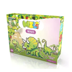 Bloques Meli Minis Dino 3in1 – set 3 dinosaurios, piezas pequeñas (+3 años)