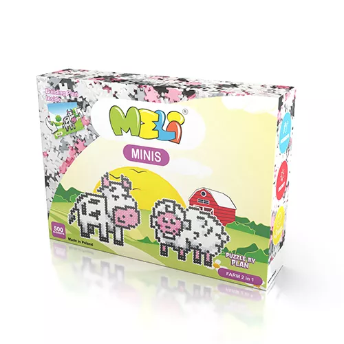 Bloques Meli Minis Farm 2in1 – set 2 modelos, piezas pequeñas (+3 años)