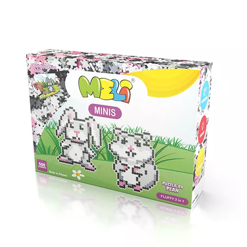 Bloques Meli Minis Fluffy 2in1 – set 2 modelos, piezas pequeñas (+3 años)