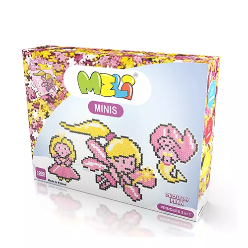 Bloques Meli Minis Princess 3in1 – set 3 modelos, piezas pequeñas (+3 años)