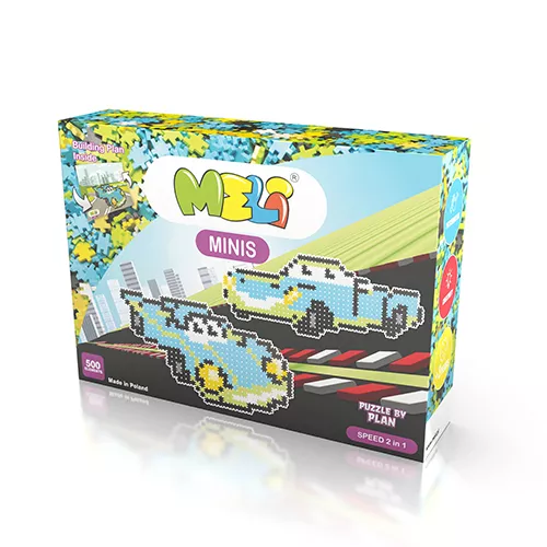 Bloques Meli Minis Speed 2in1 – set 2 modelos, piezas pequeñas (+3 años)