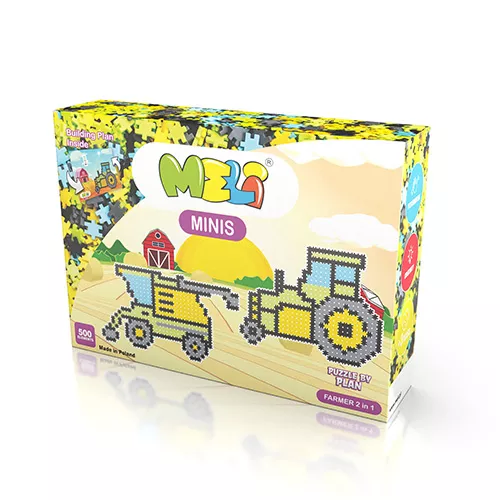 Bloques Meli Minis Farmer 2in1 – set 2 modelos, piezas pequeñas (+3 años)