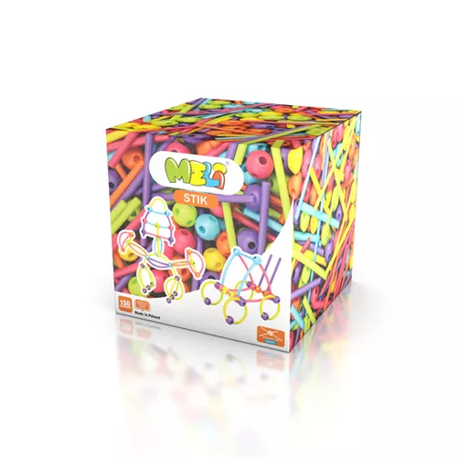 Bloques Meli Stik 150 – set de construcción de 150 piezas flexibles