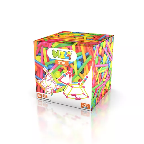 Bloques Meli Stik Neon 150 – 150 piezas flexibles en colores neón