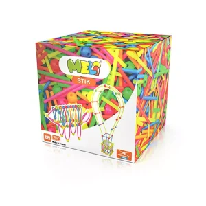 Bloques Meli Stik Neon 300 – 300 piezas flexibles en colores neón