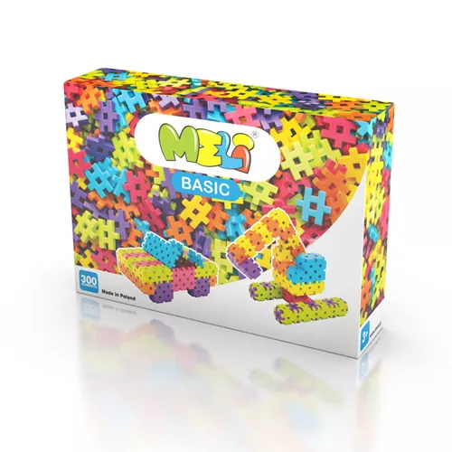 Bloques Meli Basic 300 – set de construcción de 300 piezas medianas