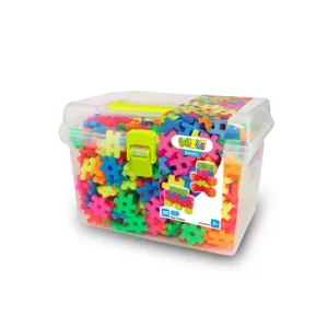 Bloques Meli Basic Neon Travel Box 500 – 500 piezas neón en maletín de viaje