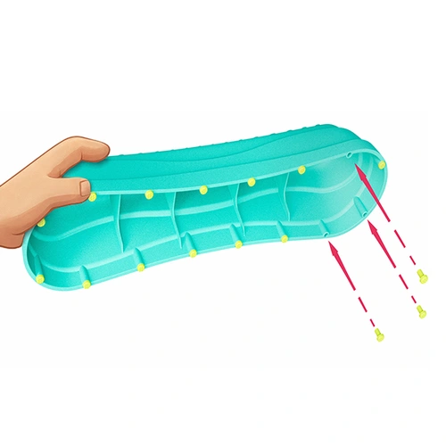 Meli Sensory Balance – elementos sensoriales colocados en el suelo
