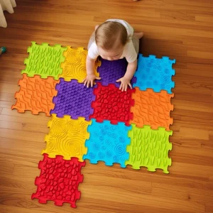Meli Sensory Mats 12 – detalle de las texturas de la alfombrilla
