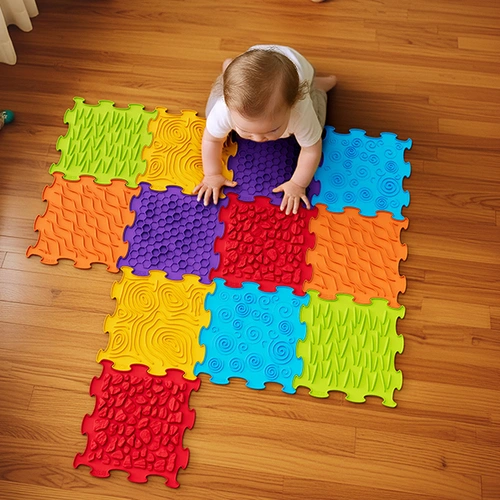 Meli Sensory Mats 12 – detalle de las texturas de la alfombrilla