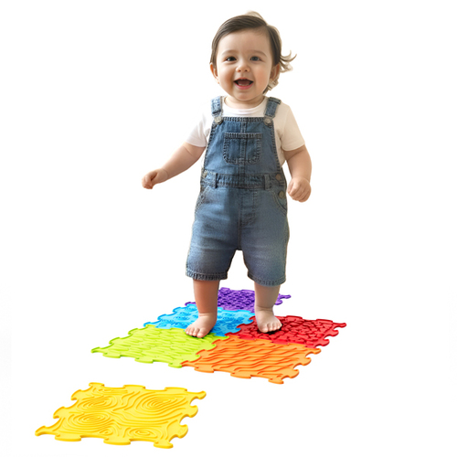 Meli Sensory Mats 6 – detalle de las texturas de la alfombrilla